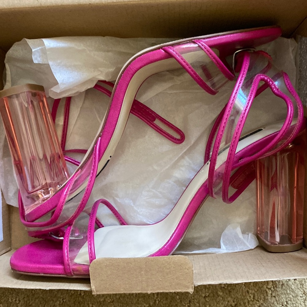 Zara Pink acrylic heels